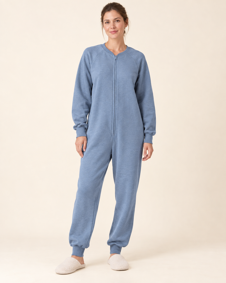 Front design preview of the adult lounge onesie.