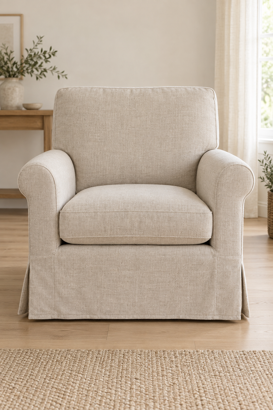 Armchair Slipcover design preview, front view
