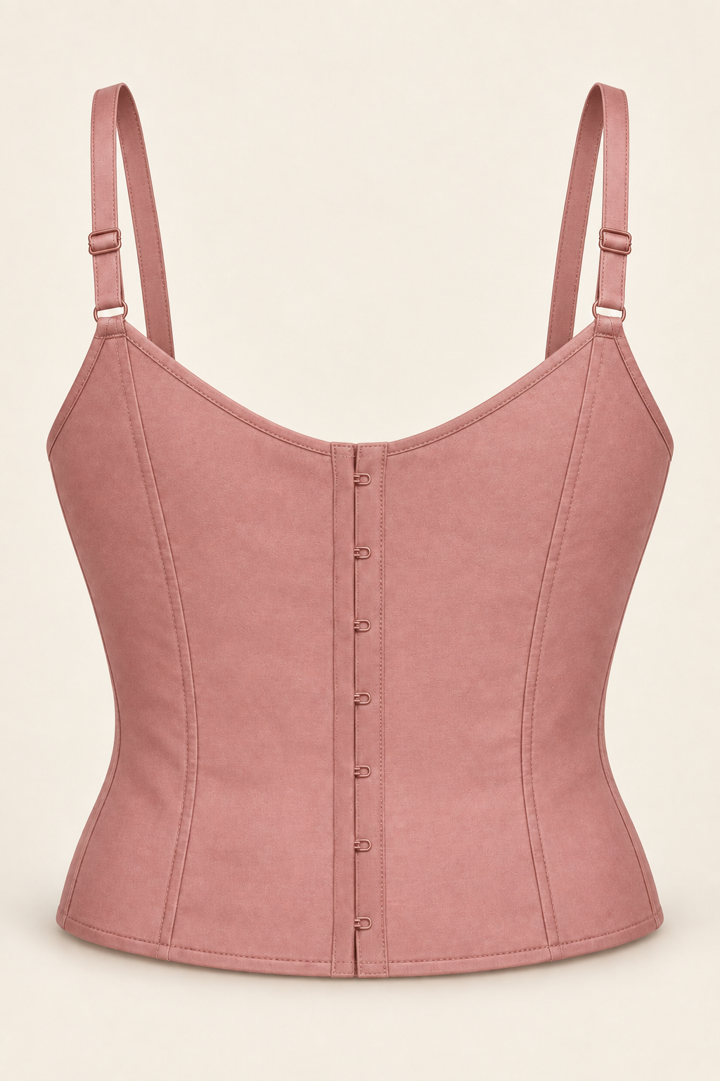 AI back preview of the rose longline bra with shaped fabric panels and a centre-back hook-and-eye opening