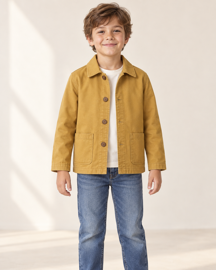 Front design preview of the child jacket.