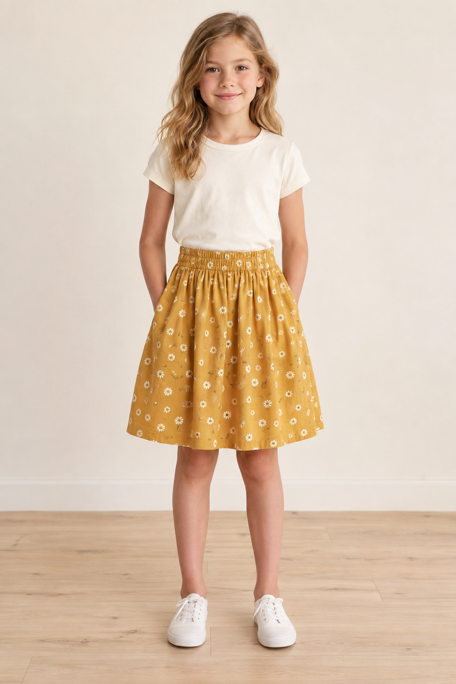 Children's Gathered Skirt design preview, front view