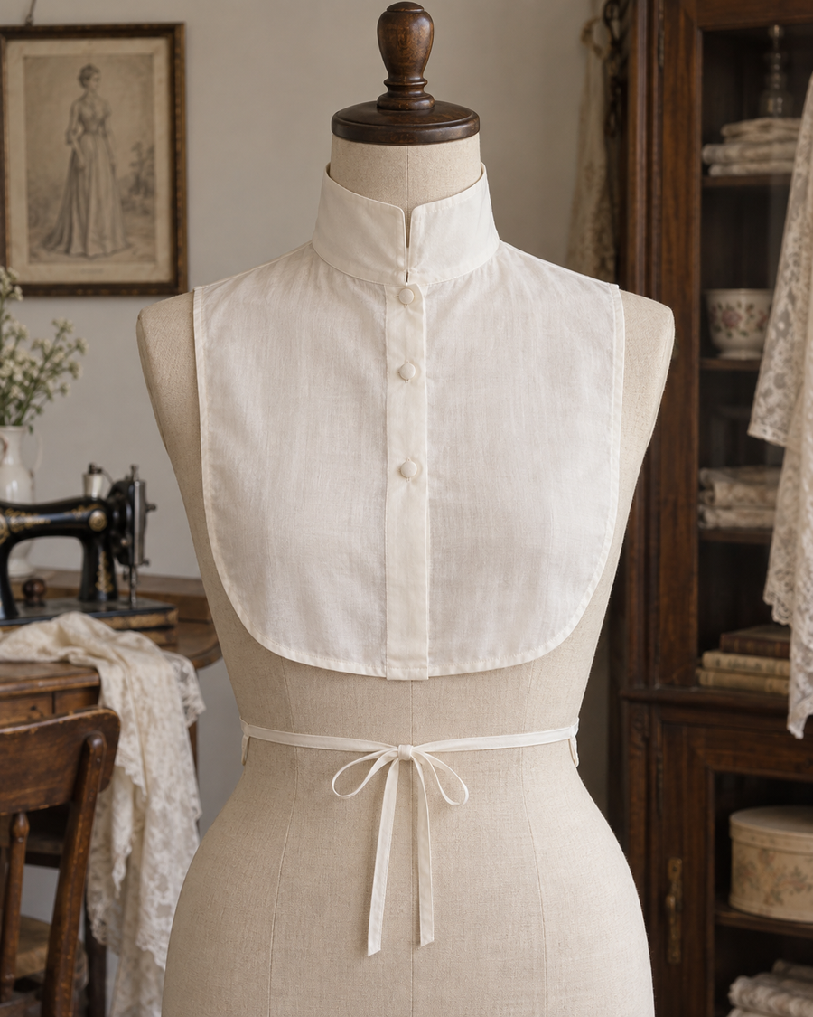 Front design preview of the high-neck chemisette insert.