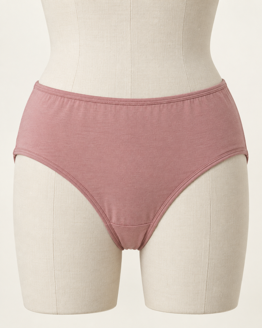 Front design preview of the knit briefs with lined gusset.