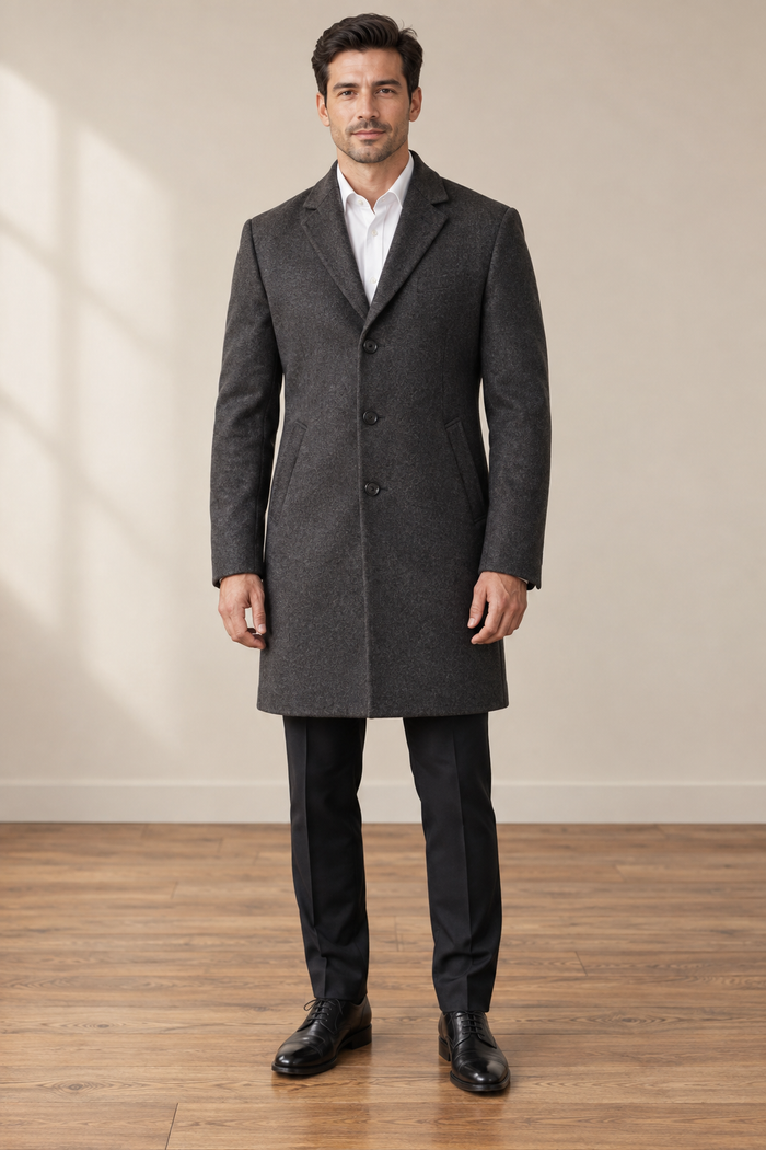 Men's Tailored Coat design preview, front view