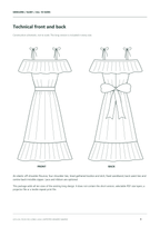 Off-Shoulder Maxi Dress — Line drawing