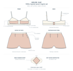 1930s Bra & Tap Pants Set — Line drawing