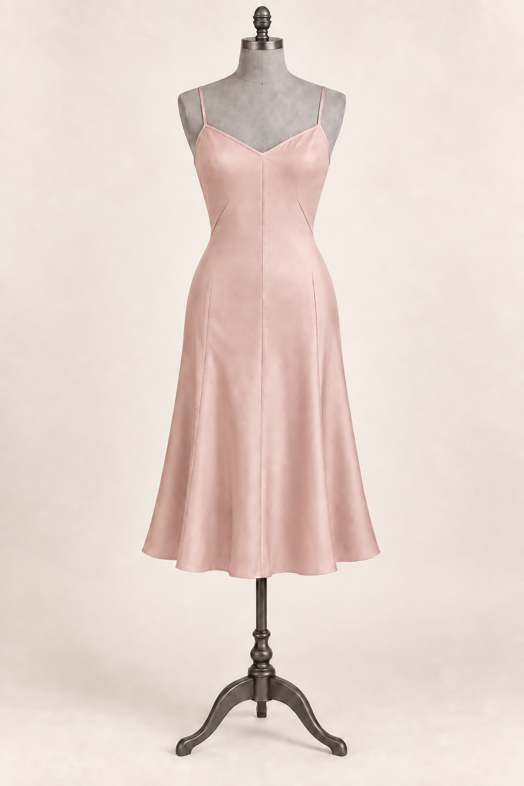 AI front preview of the same French-dart gored slip in soft dusty blush