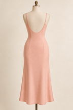 AI design preview: peach dart-fitted slip with a deep scoop back