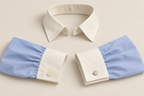 AI design preview: detachable pointed collar and straight versus turned-back cuff concept study